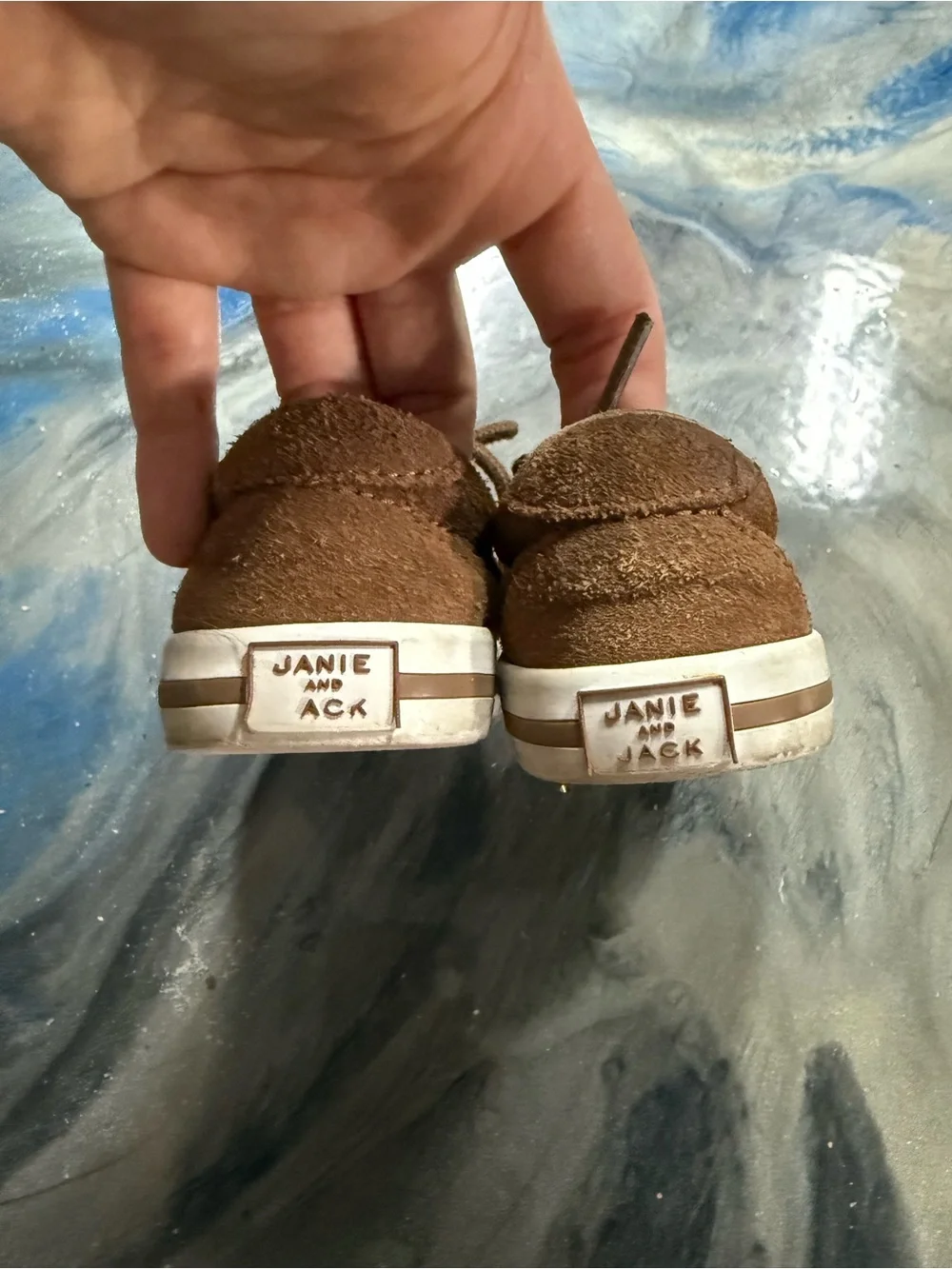 Janie and Jack cognac suede